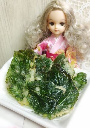 リカちゃん♡モロヘイヤの天ぷら-レシピのメイン写真