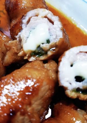 中からチーズとろりんの豚肉巻き-レシピのメイン写真