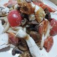トマトマッシュマヨ炒めうどん