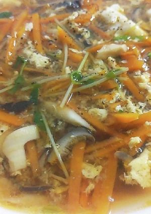 『鶏のさっぱり煮』からのサンラータン-レシピのメイン写真