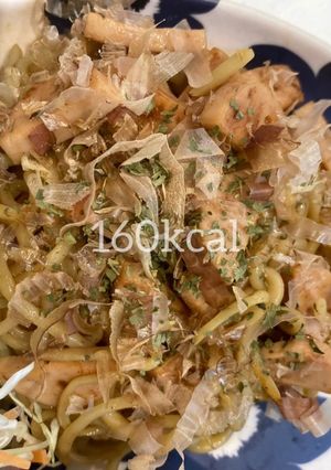 160kcal こんにゃく麺焼きそば-レシピのメイン写真
