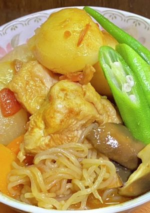 鶏もも肉でカレー味の肉じゃが-レシピのメイン写真