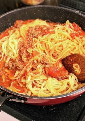 簡単!イタリアンで教わったトマトパスタ-レシピのメイン写真