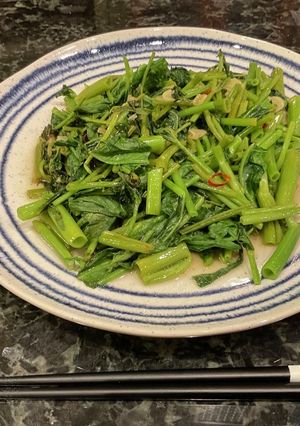 空芯菜のにんにくレモン炒め-レシピのメイン写真