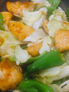 簡単!柔らか鶏むね肉の塩野菜炒め-レシピのメイン写真