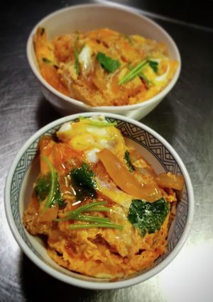 半熟厚切りカツ丼ヾ❨(@≧↺≦@)❩ノ-レシピのメイン写真