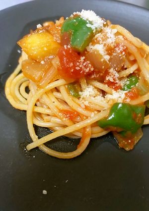 ラタトゥイユパスタ/七尾市学校給食-レシピのメイン写真