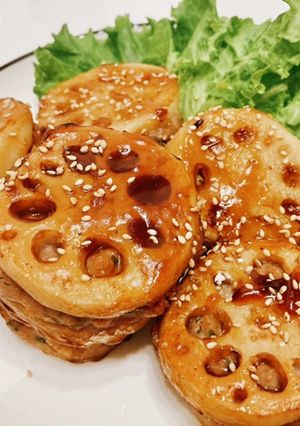 大葉香るレンコンのはさみ焼き-レシピのメイン写真