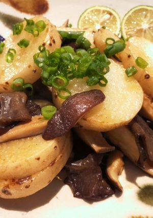 長芋と生きくらげと椎茸のバター醤油-レシピのメイン写真