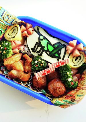 クビキリギリスのキャラ弁!!-レシピのメイン写真