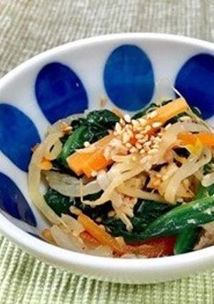 サバ缶と三色野菜のナムル-レシピのメイン写真