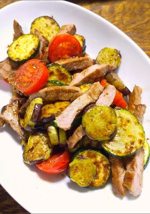 夏野菜と豚肉のソテー-レシピのメイン写真