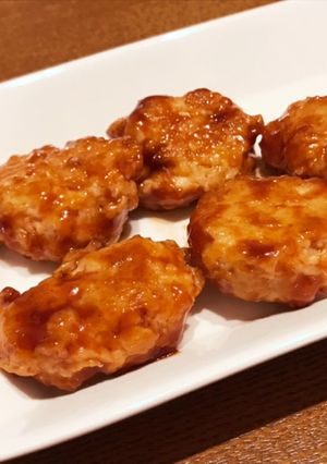 簡単ズボラ鶏つくねBBQ味　卵、豆腐なし-レシピのメイン写真