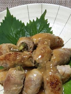 茗荷の甘辛みその肉巻き-レシピのメイン写真