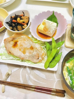 豚ロースメインの夕飯メニュー・栗ご飯-レシピのメイン写真