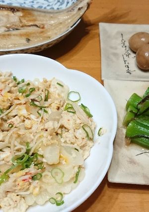 カニかまの白ゴーヤチャンプルー。-レシピのメイン写真