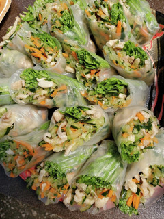 さっぱり 鶏皮の酢の物生春巻 野菜一杯-レシピのメイン写真