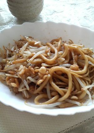 揚げ玉入り☆もやしうどん焼そば-レシピのメイン写真