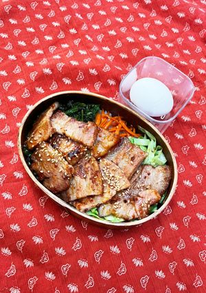 デジカルビ弁当〜温玉付き-レシピのメイン写真
