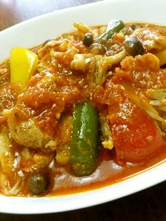 鶏肉と野菜のトマトソース煮込み♪-レシピのメイン写真