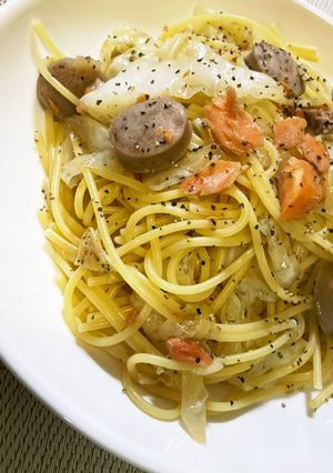 鮭と野菜の具沢山パスタ♡♡-レシピのメイン写真