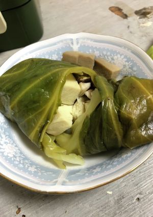 きのこと高野豆腐をロールキャベツ-レシピのメイン写真