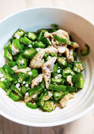 ❖オクラと鶏皮さっぱりおかず❖-レシピのメイン写真