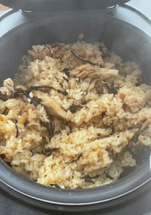 キノコと塩昆布の炊き込みご飯！-レシピのメイン写真