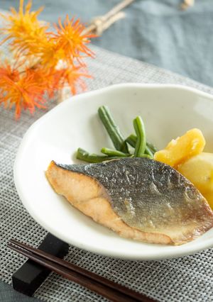 鮭のムニエル【入院食⑤夕/主菜】-レシピのメイン写真