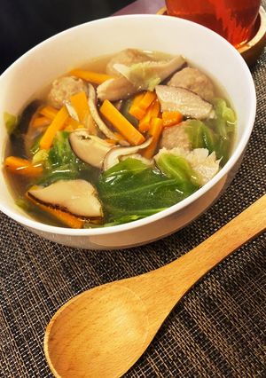 簡単！冷凍肉団子で作る、具沢山スープ。-レシピのメイン写真