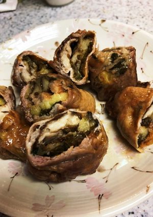 美味豚肉の梅しそ椎茸茄子巻き-レシピのメイン写真