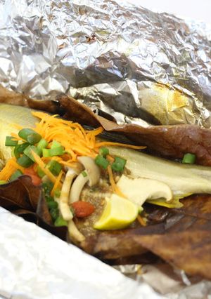 あゆの朴葉焼き風-レシピのメイン写真