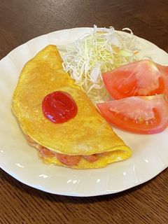 時短、簡単、ウィンナーとチーズのオムレツ-レシピのメイン写真