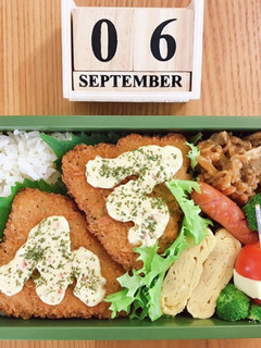 アジフライのっけ弁当 21/9.6-レシピのメイン写真