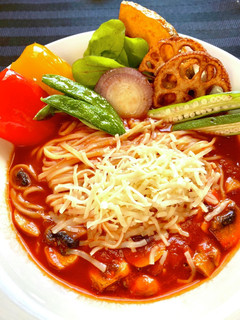 トマトラーメン、素揚げ野菜のせ-レシピのメイン写真