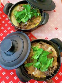 牛肉とごぼうの柳川風煮-レシピのメイン写真