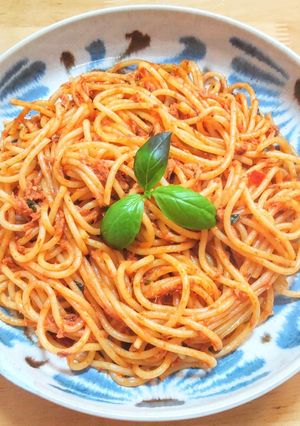 サバ缶リエットのスピンオフ的パスタ-レシピのメイン写真