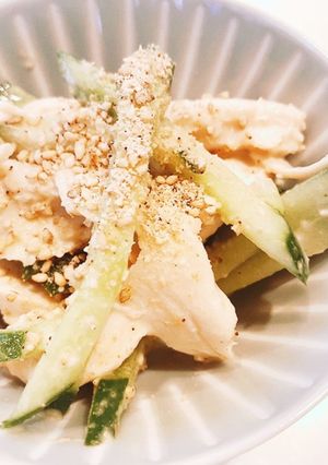 チキンときゅうりの胡麻ぽんサラダ-レシピのメイン写真