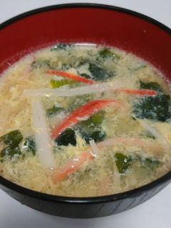 簡単!美味♪カニ玉わかめの生姜スープ♪-レシピのメイン写真