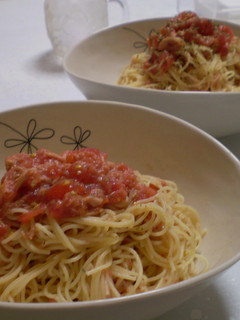 簡単☆トマトの冷製パスタ-レシピのメイン写真