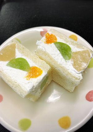 断面キレイなフルーツサンド♪-レシピのメイン写真