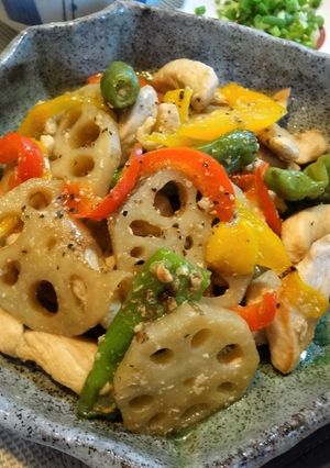 レンコンと鶏むね肉のオイスターソース炒め-レシピのメイン写真