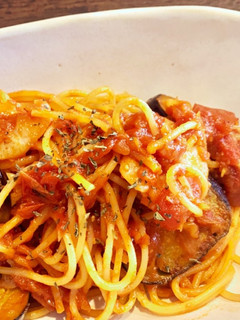万能ソースで海老と茄子のトマトパスタ-レシピのメイン写真