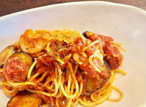 万能ソースで海老と茄子のトマトパスタ-レシピのメイン写真