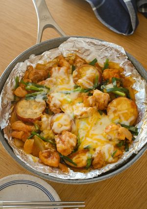 ほったらかし！鶏肉とさつまいものチーズタッカルビ-レシピのメイン写真