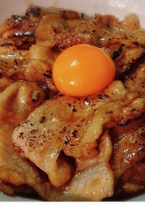 ガッツリ！ガーリックバター豚丼♪-レシピのメイン写真