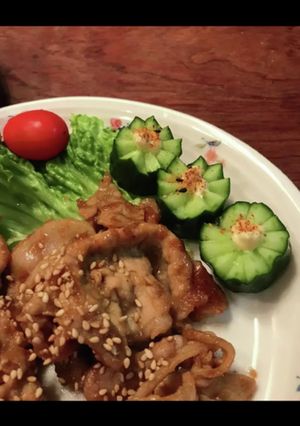 100均彫刻刀で＊花型きゅうりのマヨ七味-レシピのメイン写真