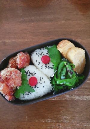 JK☆カリカリ梅としそのおにぎり弁当♪-レシピのメイン写真