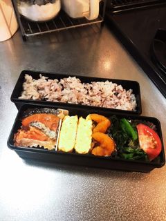焼き鮭とえびフライのお弁当-レシピのメイン写真