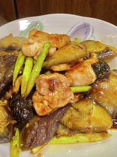 焼肉のタレでレンチン茄子と鶏もも肉炒め-レシピのメイン写真
